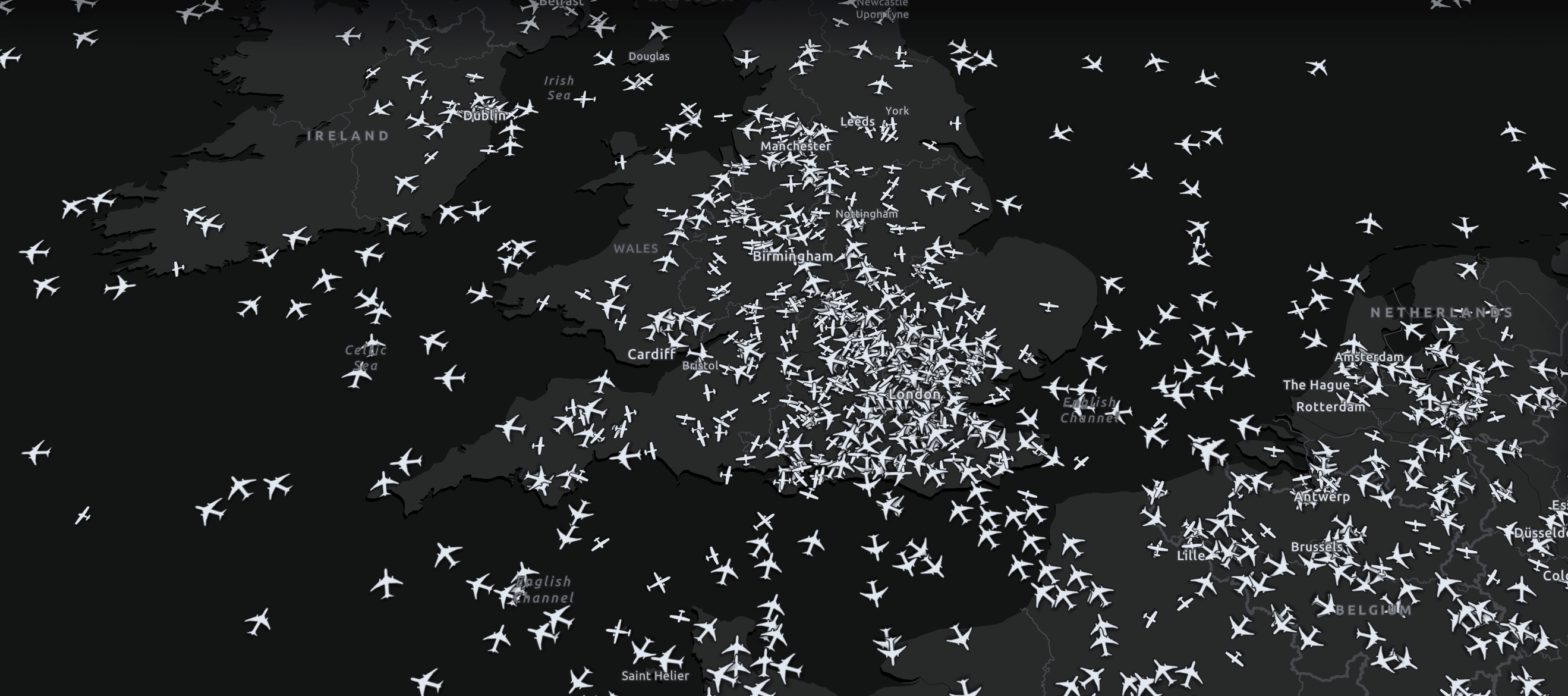 Flight Tracker following a live flight